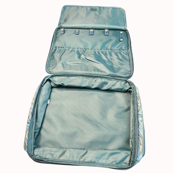 Jm York Paisley Print Travel Jewelry Organizer Bag With Multiple Pockets - Picture 2 of 7